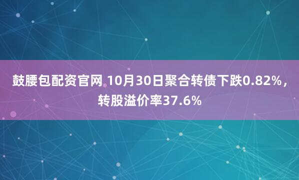 鼓腰包配资官网 10月30日聚合转债下跌0.82%,转股溢价率37.6%